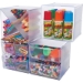 Desk Cube with 2 Drawers, Clear Plastic, 7-1/8" x 6" x 6" - MDC718X6X6