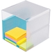 Desktop Cube Organizer, Clear Plastic, 6" x 6" x 6" - MDC6X6X6