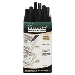 Dri Mark Smart Money Counterfeit Bill Detector Pen, 12/Pack Counterfeit Bill Detector, Counterfeit Pen