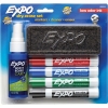 EXPO Low-Odor Dry-Erase Marker Set, Point Tip, 4/Pack