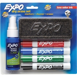 EXPO Low-Odor Dry-Erase Marker Set, Point Tip, 4/Pack dry-Erase Markers