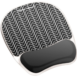 Fellowes Photo Gel Mouse Pad Wrist Rest with Microban?, Black Chevron mouse pad, mouse pad wrist guard, womens mouse pad