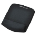 Fellowes PlushTouch Mouse Pad Wrist Rest with Microban, Black - MDFPTMPWB