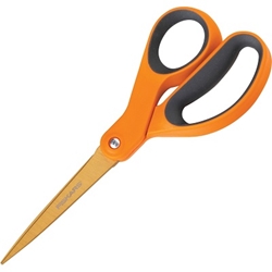 Fiskars Ergonomic Titanium 8" Pointed Scissors, Orange Scissors