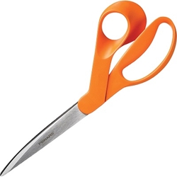 Fiskars Premier 9" Bent Shears Scissors, Orange Scissors