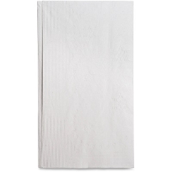 15" x 17" 1-Ply White Dinner Napkins, 1/8 Fold, 3000/Box  1/8 fold napkins, 1 ply dinner napkins