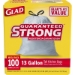 Glad Tall Kitchen Drawstring Trash Bags, 13 gal, 100/Box - MTGD13100W