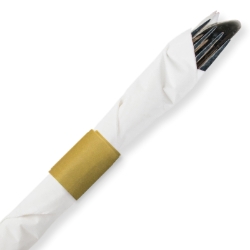 Gold Shimmer Paper Napkin Bands, Self-Adhering