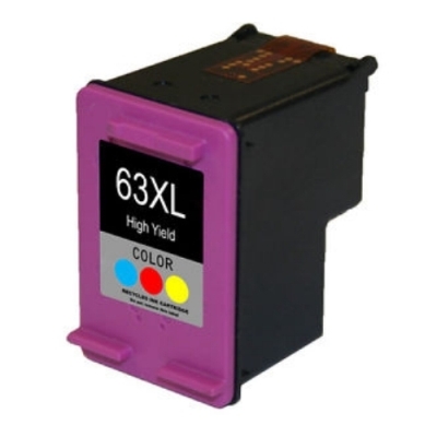 HP 63XL Color Inkjet Cartridge (F6U63AN) - Remanufactured HP 63XL, F6U63AN