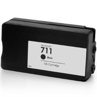 HP 711 - Ink Cartridge - Black 80ml (CZ133A) - Remanufactured HP 711 Remanufactured, DESIGNJET t120 ink, t520 ink, CZ133A