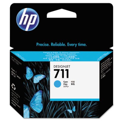 HP 711 - Ink Cartridge - Cyan 29ml (CZ130A) HP 711, DESIGNJET t120 ink, t521 ink, CZ130A