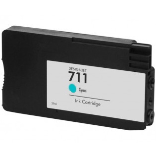 HP 711 - Ink Cartridge - Cyan 80ml (CZ130A) - Remanufactured HP 711, DESIGNJET t120 ink, t521 ink, CZ130A