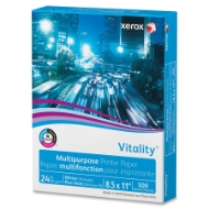 Xerox Vitality Multipurpose Copy Paper, 24 lb, 8-1/2" x 11", 500 Sheets