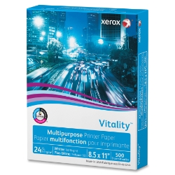 Xerox Vitality Multipurpose Copy Paper, 20 lb, 8-1/2" x 11", 500 Sheets inkjet Paper, premium inkjet paper, hp inkjet paper