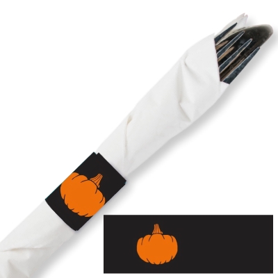 Halloween Pumpkin Paper Napkin Bands Self-Adhering