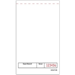 Hawaii/Alaska Single- 1 Part Numbered Blank Guest Checks Server Pads, Numbered- 2,000 checks    
