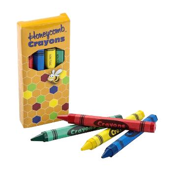 Kids Honeycomb Restaurant Crayons 4 Per Box, 500 Packs/Case crayons, bulk crayons, restaurant crayons, boxed crayons, , 4 pack crayons, crayons for kids for restaurants