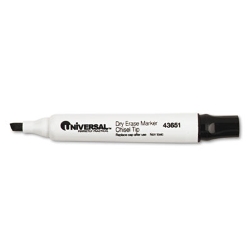 Integra Dry-Erase Markers, Black, Chisel Tip, 12/Pack dry-Erase Markers