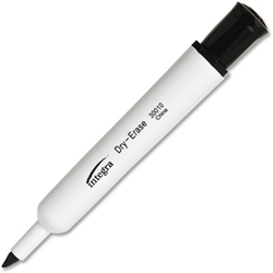 Integra Dry-Erase Markers, Black, Chisel Tip, 12/Pack dry-Erase Markers
