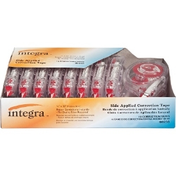 Integra Side-Apply Correction Tape, 10/Pack correction tape, white out