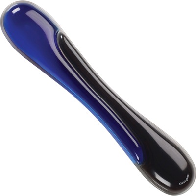 Kensington Duo Gel Wave Keyboard Wrist Rest, Black and Blue black wrist rest, gel keyboard wrist rest, keyboard wrist gel pad