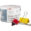 Large Fold-Back Binder Clips, Assorted Colors, 12/Box
