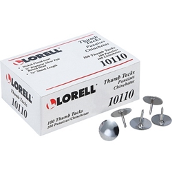 Lorell Steel Thumb Tacks, 100/Pack thumb tack