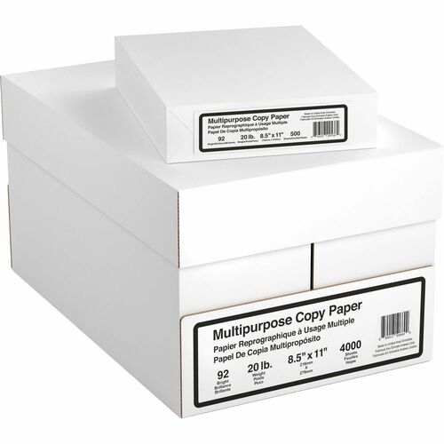 Multipurpose Copy Paper, 20 lb, 8-1/2" x 11", 8 Reams, 4000 Sheets  Copy Paper, standard copy paper, case of copy paper, ham162400