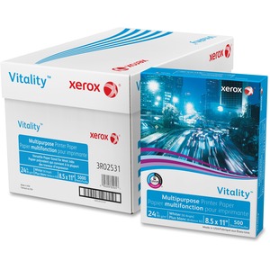 Xerox Vitality Multipurpose Copy Paper, 24 lb, 8-1/2" x 11", 2500 Sheets/Case Copy Paper, standard copy paper, case of copy paper
