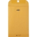 Quality Park Gummed Clasp Envelope, 6" x 9", 28lb, Kraft, 100/Box - MEQCE69100K