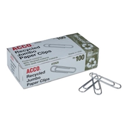Recycled Jumbo Paper Clips, Smooth Jumbo Size 1.6", 1000/Pack paper clips, cheap paper clips, jumbo paper clips