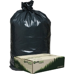 Recycled Low Density Can Liners, 33 gal, 0.9 mil, Black, 80/Carton Large Trash Bags, 33gal trash bags