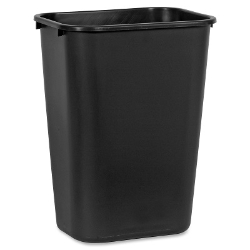 Rubbermaid Commercial Standard Wastebasket, 10.31 gal, Black Wastebasket, trash can