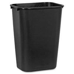 Rubbermaid Commercial Standard Wastebasket, 10.31 gal, Black Wastebasket, trash can