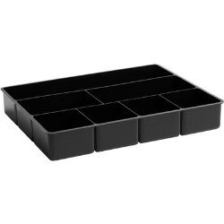 Rubbermaid Deep Desk Drawer Organizer Tray, Black Plastic Desk Tray, Desk Organizer