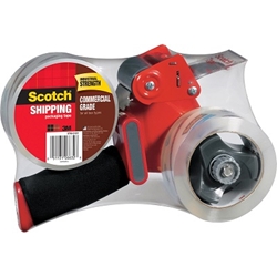 Scotch Commercial Grade Shipping Packaging Tape & Dispenser, 1.88" x 54.60 Yds shipping tape, packaging tape, heavy duty packing tape