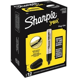 Sharpie King-Size Permanent Marker, Chisel Tip, Black, 12/Box Sharpie, black sharpie, king size sharpies, permanent marks, san15001