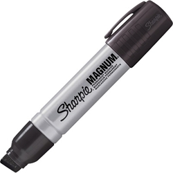 Sharpie Magnum Permanent Marker, Chisel Tip, Black Sharpie, black sharpie, jumbo sharpies, permanent marks, san44001