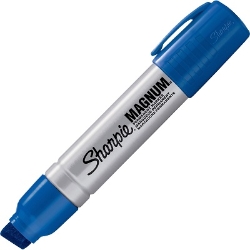 Sharpie Magnum Permanent Marker, Chisel Tip, Blue Sharpie, blue sharpie, jumbo sharpies, permanent marks, san44003