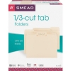 Smead Manila Recycled File Folders, 1/3 Tab Cut, 100/Box