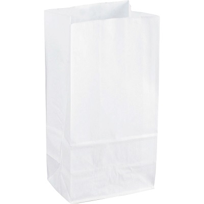 Sparco White Kraft Paper "Lunch" Bags, 6" x 11", 100/Case paper bags, lunch bags, shopping bags