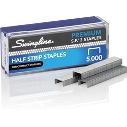 Swingline Premium Staples Chisel Point,105 Half-Strip, 5000/Box premium staples, swi35440, half strip staples