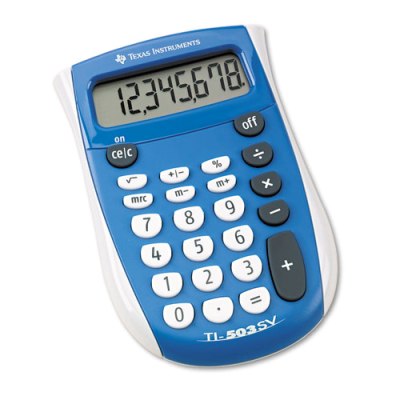 TI-503SV Pocket Calculator, 8-Digit LCD TI-503SV, pocket Calculator, small calculator
