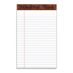TOPS Perforated Jr. Legal Pads, Wide-Ruled, White, 5" x 8", 12/Case jr legal pad, wide ruled legal pad, lined notepad