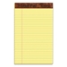 TOPS Perforated Jr. Legal Pads, Wide-Ruled, Yellow, 5" x 8", 12/Case - MNT5812Y