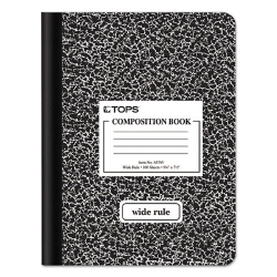 TOPS Wide-Ruled Composition Book, Black composition book