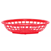 Tablecraft Oval Side Order Basket, 7.73" Long, Red, 12/Pack - PBTOS773R