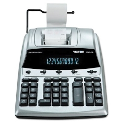 Victor 1240-3A Antimicrobial Printing Calculator, Black/Red Print, 4.5 Lines/Sec Victor 1240-3A, Victor 1240-3A Printing Calculator, Printing Calculator