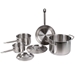 Vollrath Optio Deluxe 7 Piece Cookware Set, Induction Ready, Stainless - PPVODIS7