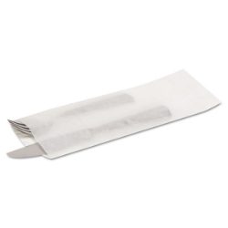 White Kraft Paper Disposable Silverware Bags, 2 3/4" x 10", 2000/Case white silverware bags, flatware bags, cutlery bag, disposable silverware bags, churro bags